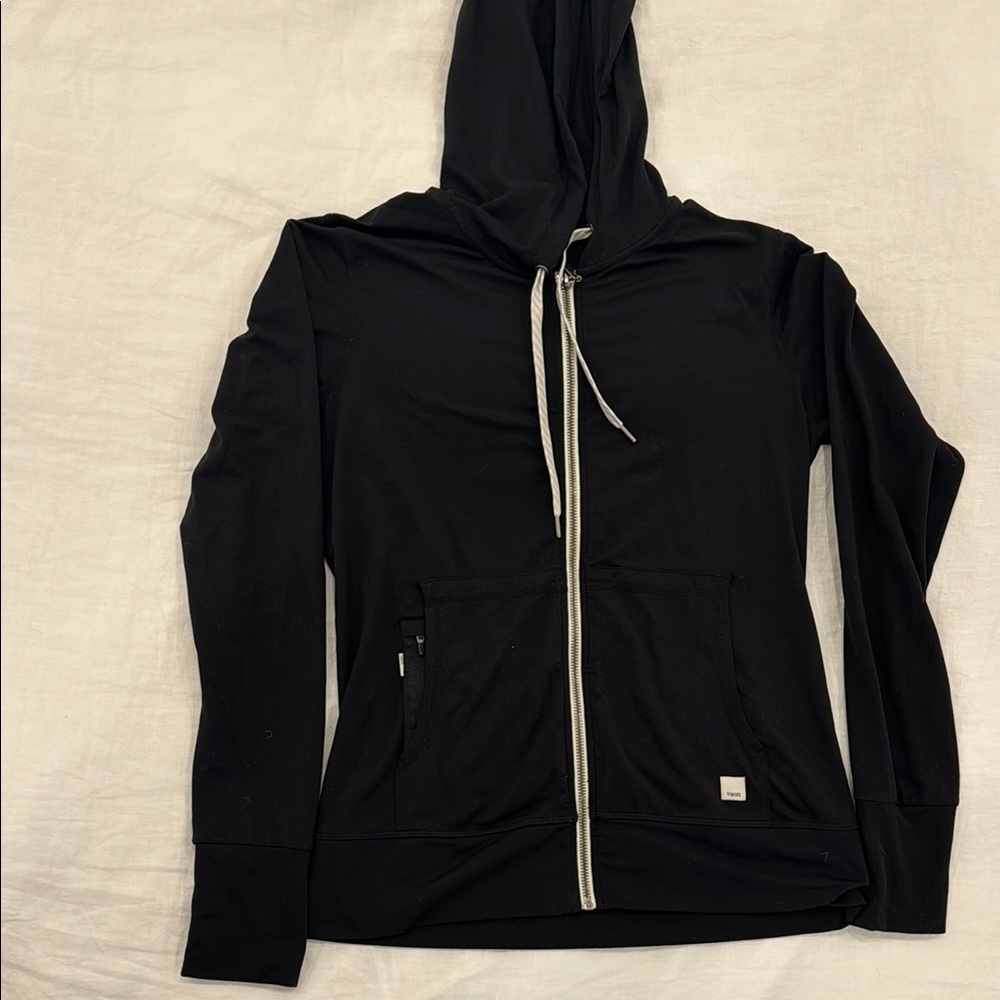 Vuori Black Slim Fit Zip-Up Jacket